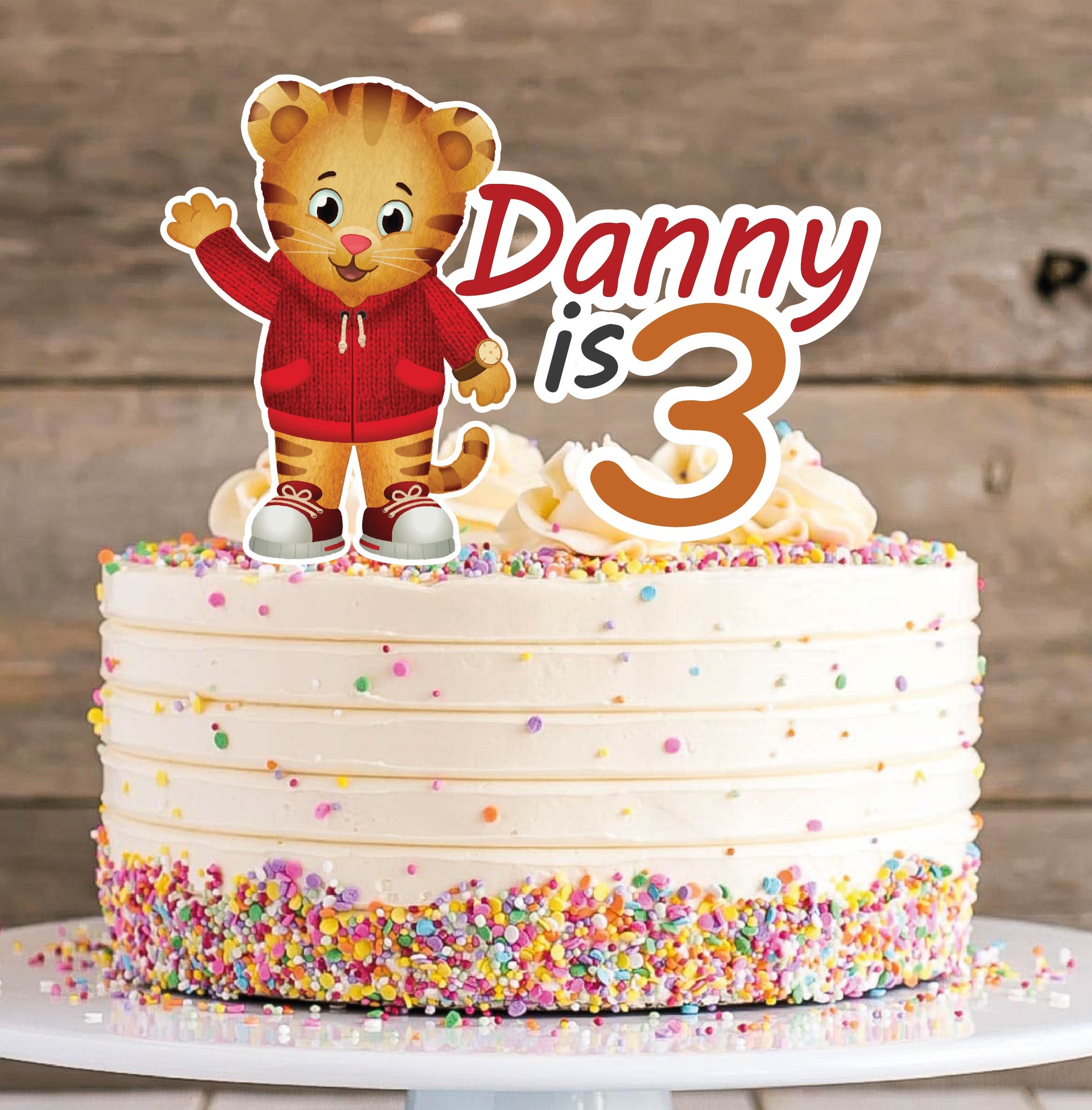 Daniel Tiger Personalised Cake Topper Munchkinpiez